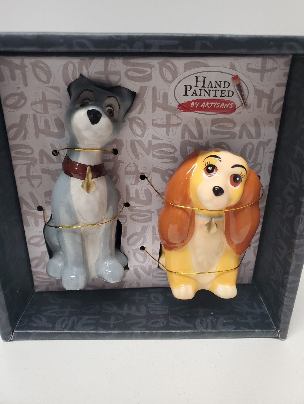 Disney Lady and The Tramp Dog Ceramic Salt Pepper Shakers